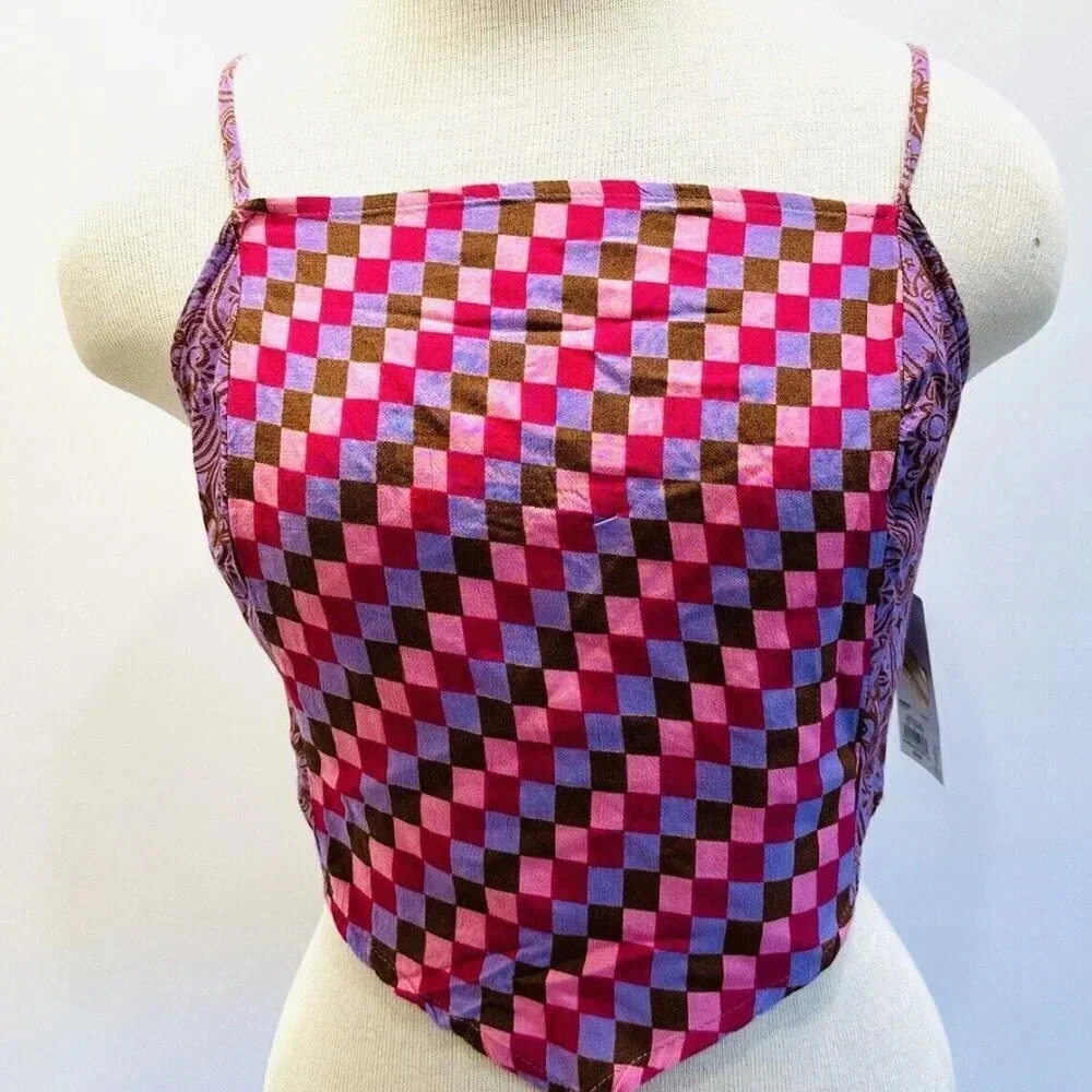 NWT SO GOODS FOR LIFE Juniors Sleeveless Straps Pullover Crop Tank Top Sz Small